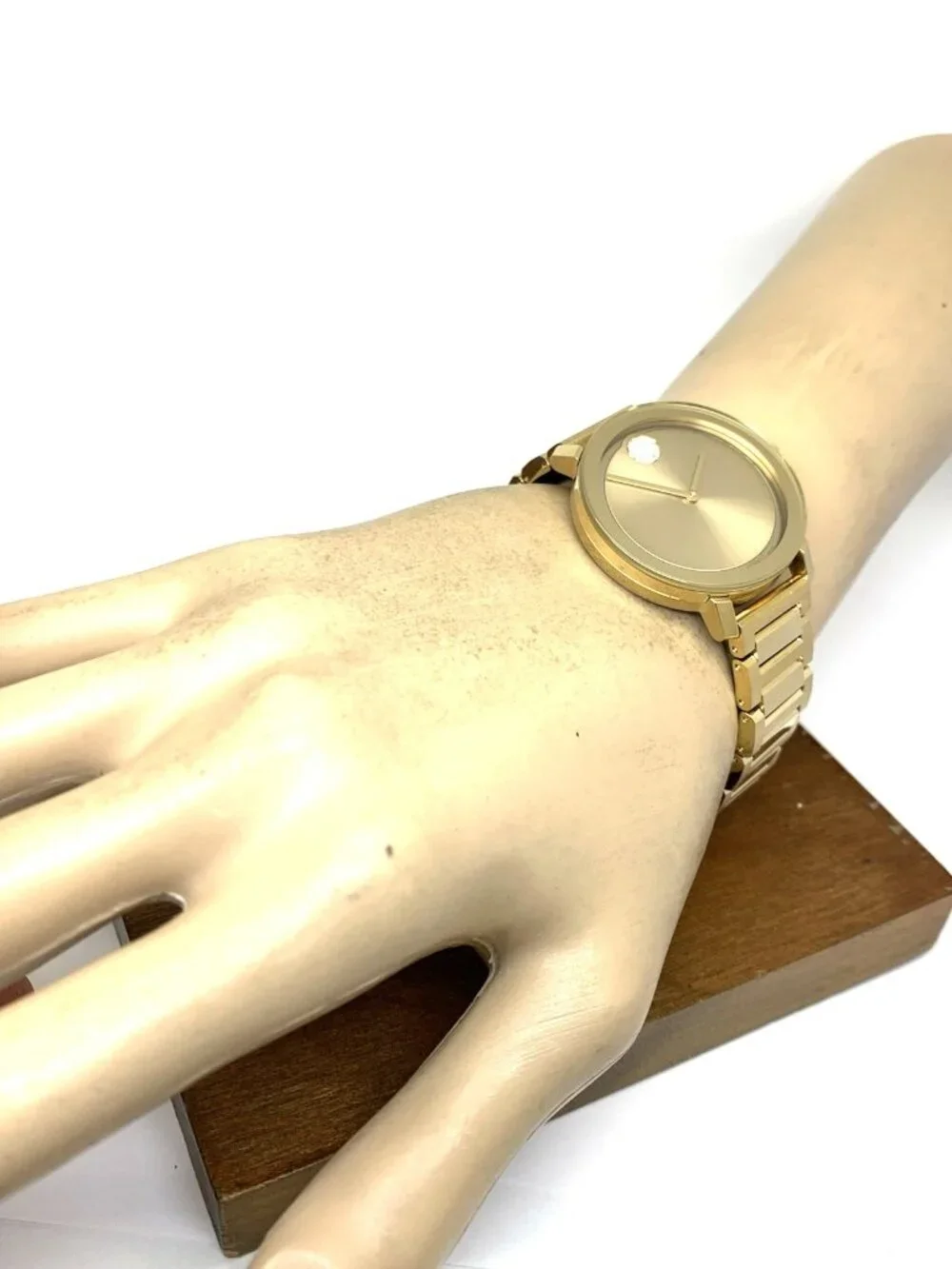 Movado Women's Watch 3600823 Bold Evolution Gold Dial Swiss Quartz Steel 34mm